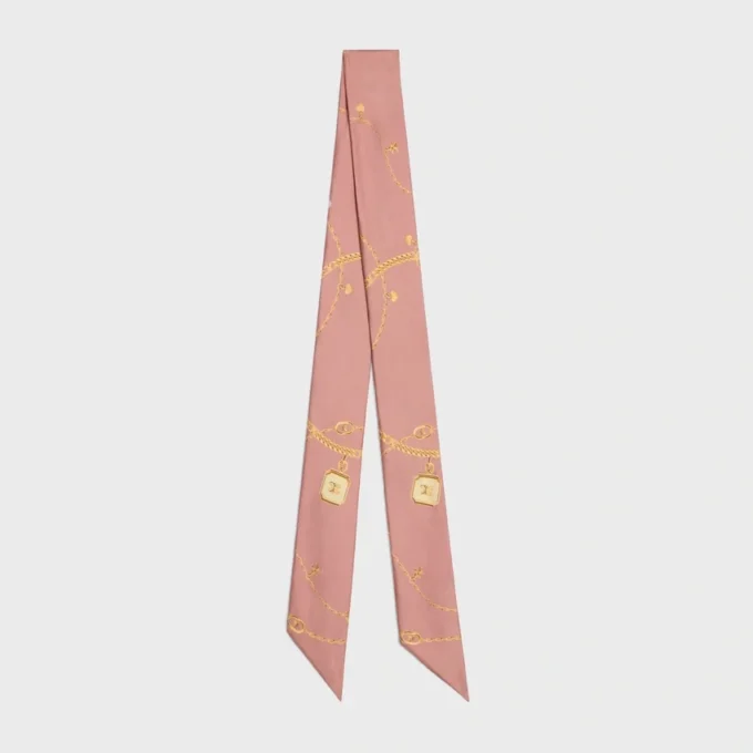 Lavallière en charms, twill de soie