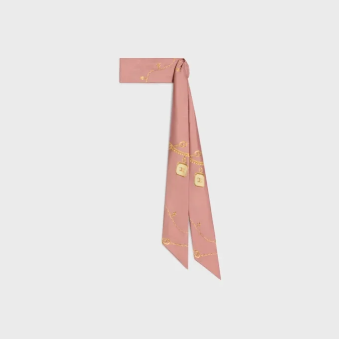 Lavallière en charms, twill de soie
