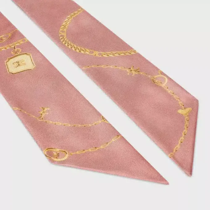 Lavallière en charms, twill de soie