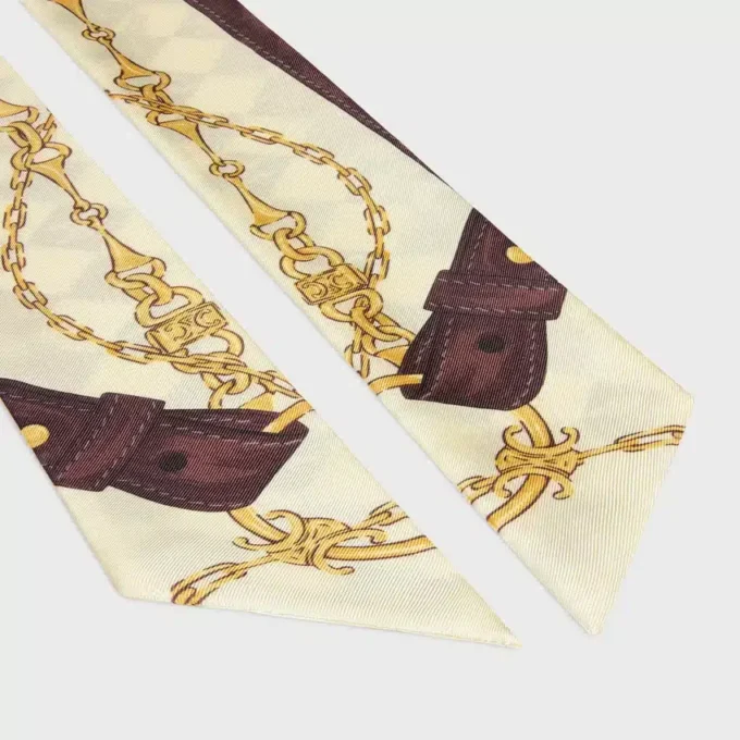 Lavallière en twill de soie
