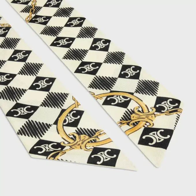 Lavallière en twill de soie