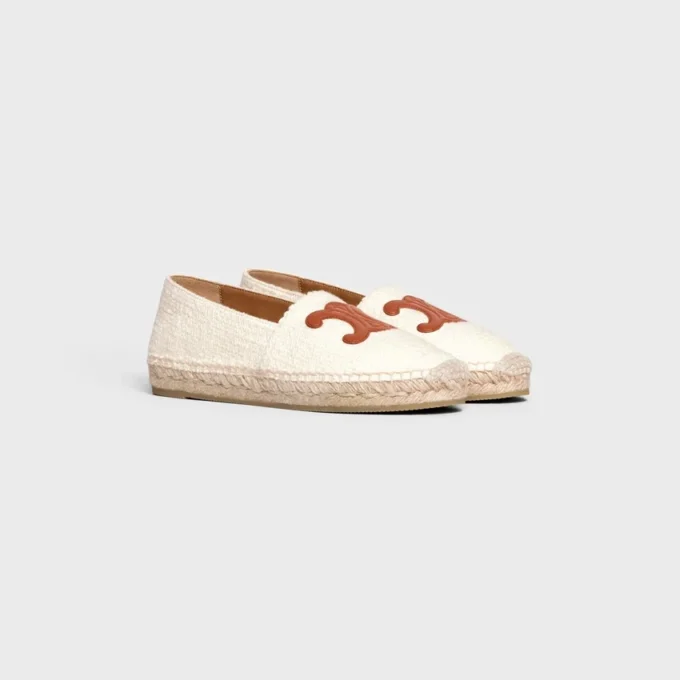 Les Espadrilles CELINE en tweed et cuir de veau