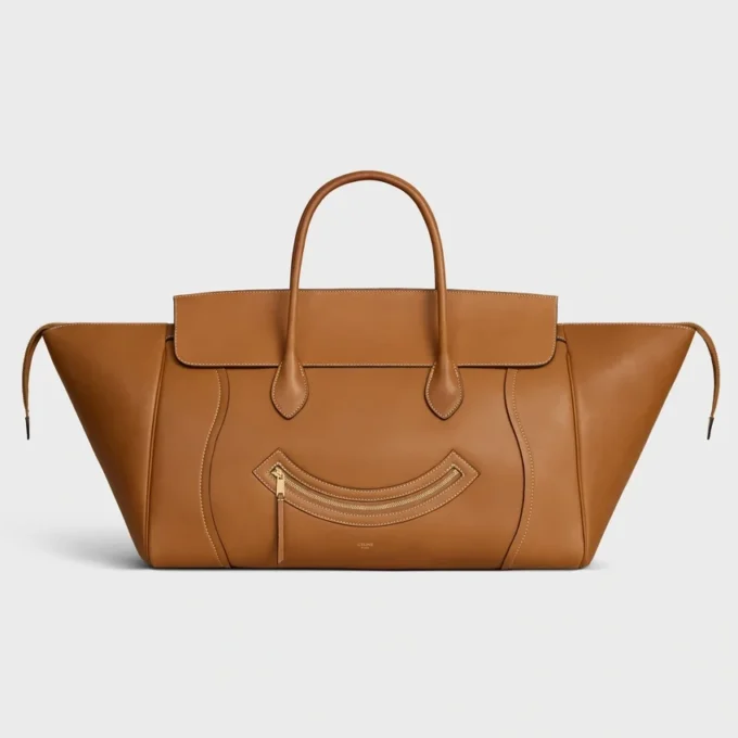 Luggage Big Smile en cuir de veau souple naturel Luggage Big Smile en cuir de veau souple naturel