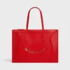 Luggage plat en cuir de veau brillant