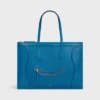 Luggage plat en cuir de veau brillant