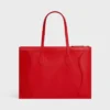 Luggage plat en cuir de veau brillant