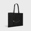 Luggage plat en cuir de veau brillant