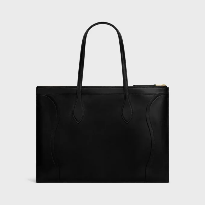 Luggage plat en cuir de veau brillant