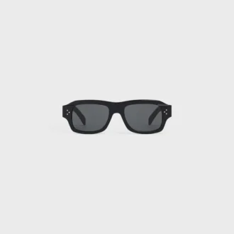 Lunettes de soleil à monture noire 61 en acétate
