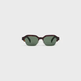 Lunettes de soleil à monture noire 63 en acétate et métal