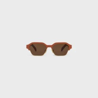 Lunettes de soleil à monture noire 63 en acétate et métal
