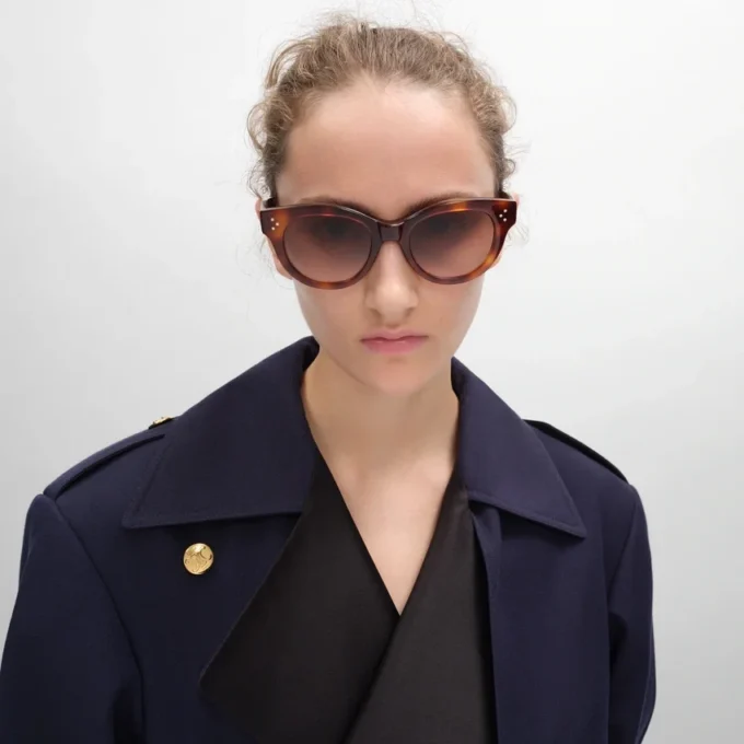 Lunettes de soleil rondes S332 en acétate
