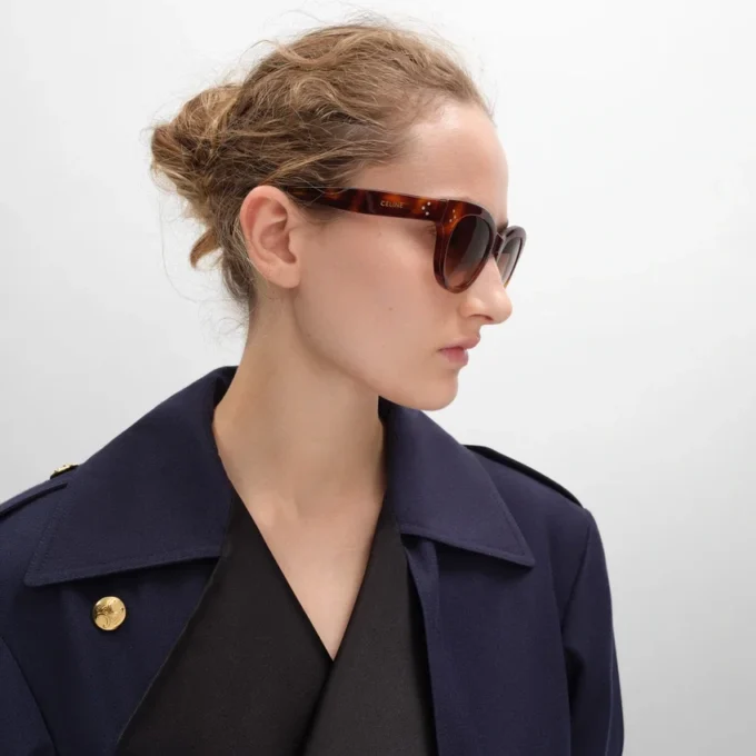 Lunettes de soleil rondes S332 en acétate