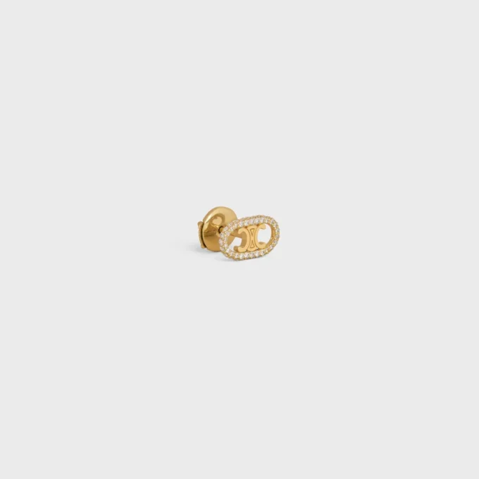 Maillon Triomphe en or jaune et diamants Maillon Triomphe en or jaune et diamants