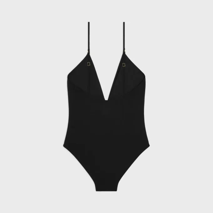 Maillot de bain froncé en jersey mat