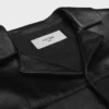 Manteau court en cuir d&rsquo;agneau souple