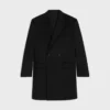Manteau croisé en laine