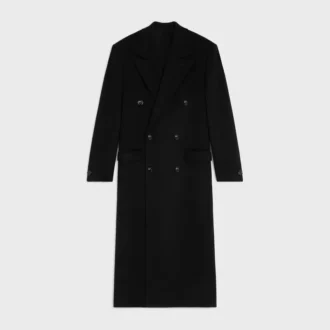 Manteau croisé en laine