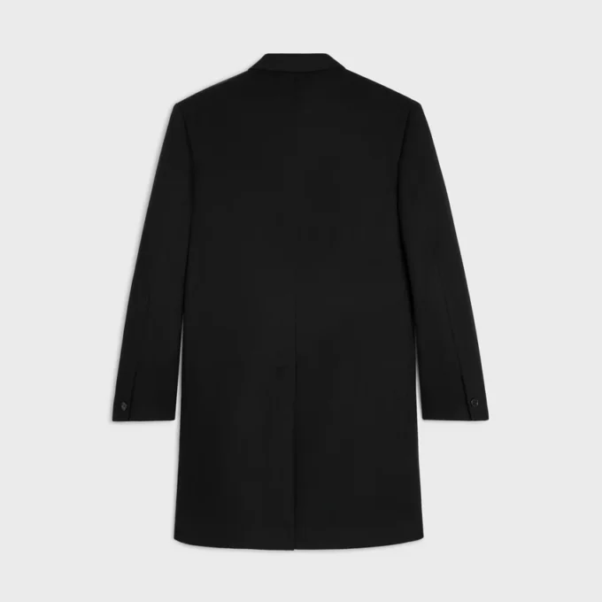 Manteau croisé en laine