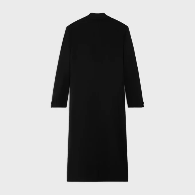 Manteau croisé en laine