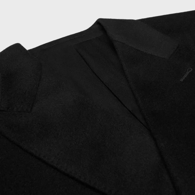 Manteau croisé en laine