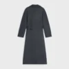 Manteau croisé en laine et cachemire double face