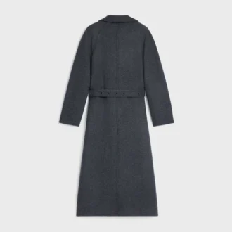 Manteau croisé en laine et cachemire double face