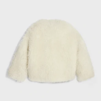 Manteau en laine duveteuse
