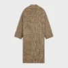 Manteau en laine à motif pied-de-poule