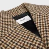 Manteau en laine à motif pied-de-poule