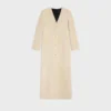 Manteau long en peau d&rsquo;agneau