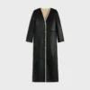 Manteau long en peau d&rsquo;agneau