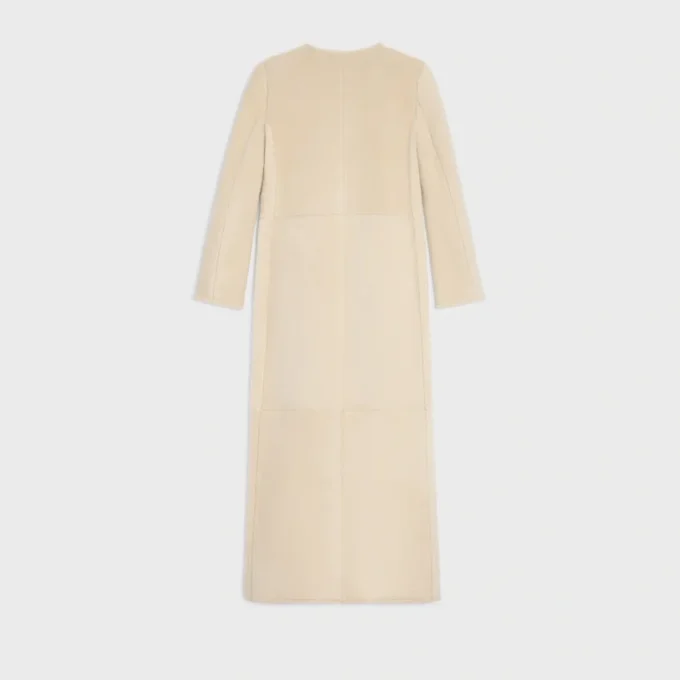 Manteau long en peau d&rsquo;agneau