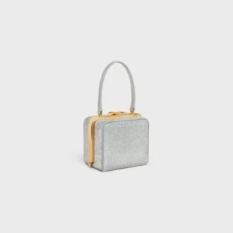 Minaudière CELINE Lana en cuir de veau suédé avec strass
