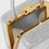 Minaudière CELINE Lana en cuir de veau suédé avec strass
