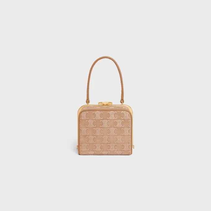 Minaudière CELINE Lana en cuir de veau suédé avec strass Triomphe Minaudière CELINE Lana en cuir de veau suédé avec strass Triomphe