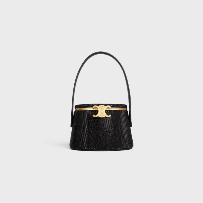 Minaudière CELINE Nina en cuir de veau suédé avec strass Minaudière CELINE Nina en cuir de veau suédé avec strass