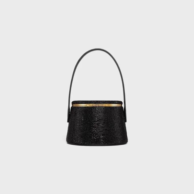 Minaudière CELINE Nina en cuir de veau suédé avec strass Minaudière CELINE Nina en cuir de veau suédé avec strass