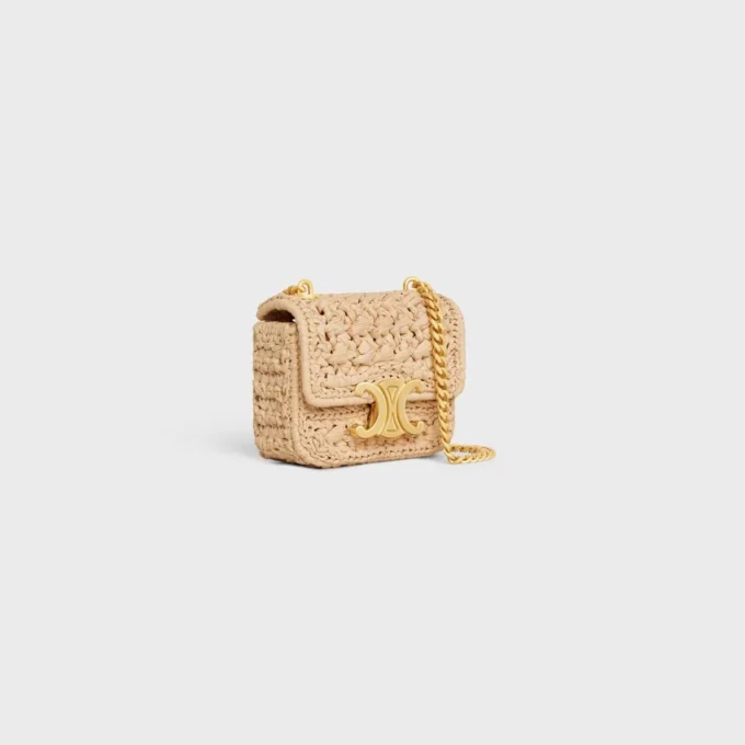 Mini Chain Claude en textile effet raphia