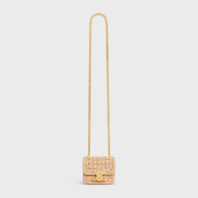 Mini Chain Claude en textile effet raphia