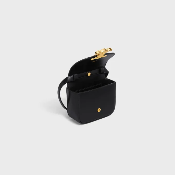 Mini Claude en cuir de veau brillant