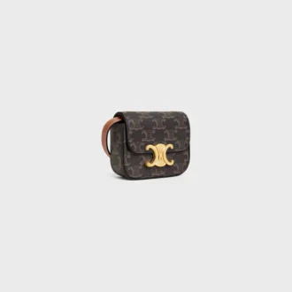 Mini Claude en Triomphe Canvas et cuir de veau Mini Claude en Triomphe Canvas et cuir de veau