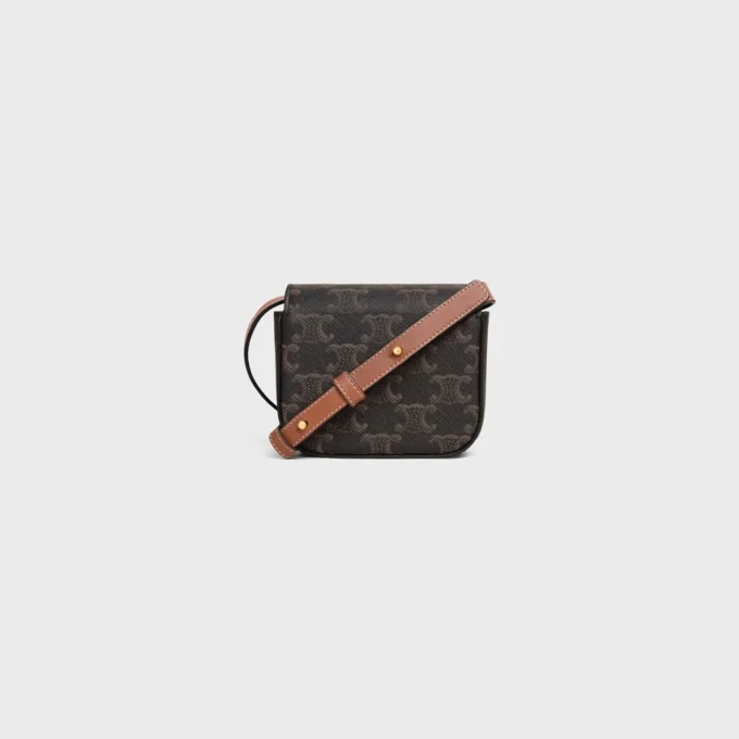 Mini Claude en Triomphe Canvas et cuir de veau