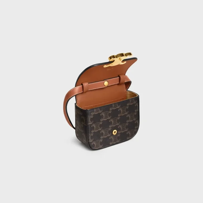 Mini Claude en Triomphe Canvas et cuir de veau