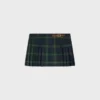 Mini-jupe kilt en laine tartan