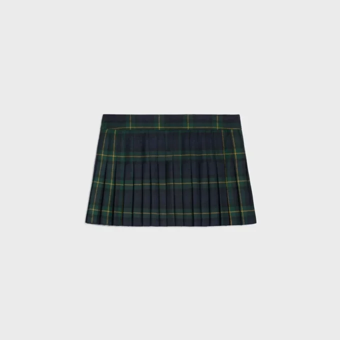 Mini-jupe kilt en laine tartan