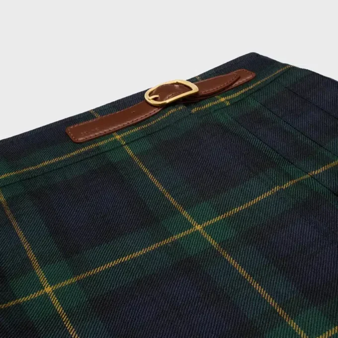 Mini-jupe kilt en laine tartan