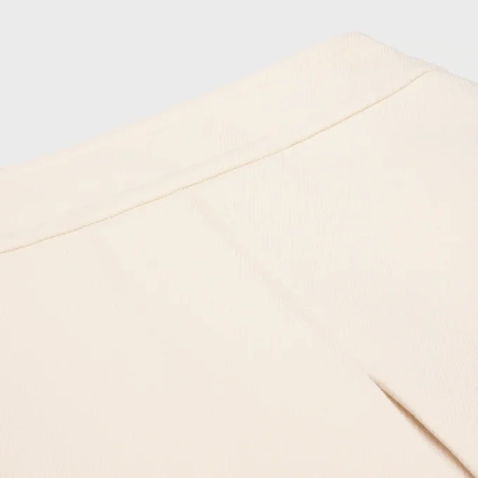 Mini-jupe Trapeze en gabardine de laine et soie