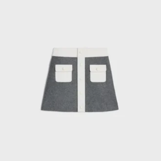 Mini-jupe Trapeze en laine