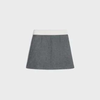 Mini-jupe Trapeze en laine